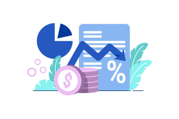 Inflation Business icon flat Illustration