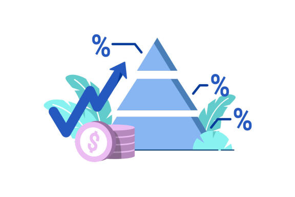 Inflation Business icon flat Illustration