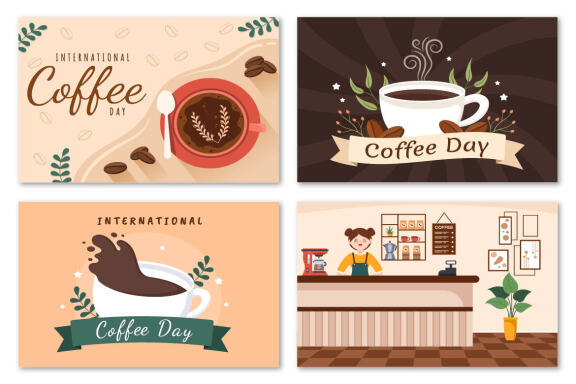20 International Coffee Day Illustration