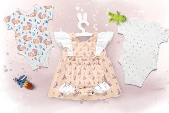 Unicorn watercolor pattern