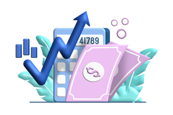 Inflation Business 3d flat Illustration for business finance