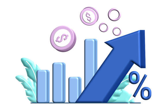 Inflation Business 3d flat Illustration for business finance