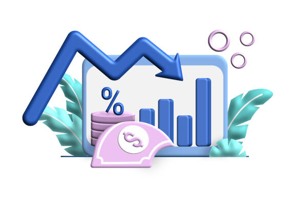 Inflation Business 3d flat Illustration for business finance