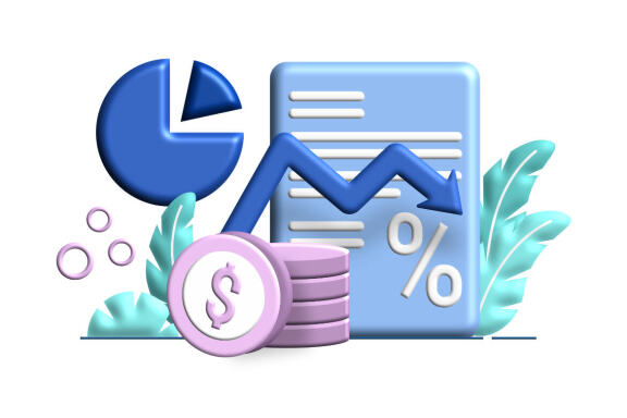Inflation Business 3d flat Illustration for business finance