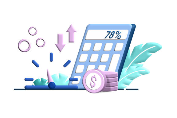Inflation Business 3d flat Illustration for business finance