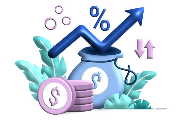 Inflation Business 3d flat Illustration for business finance