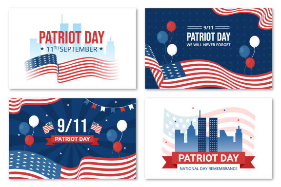 10 Patriot Day USA Celebration Illustration
