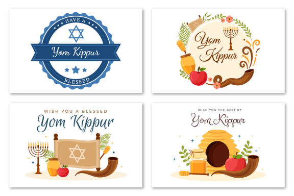 13 Yom Kippur Day Celebration Illustration
