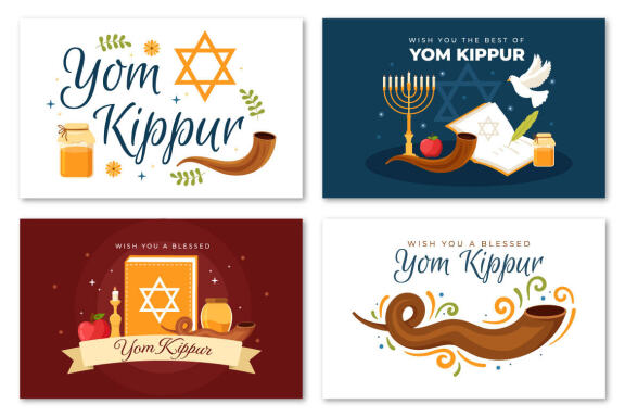 13 Yom Kippur Day Celebration Illustration