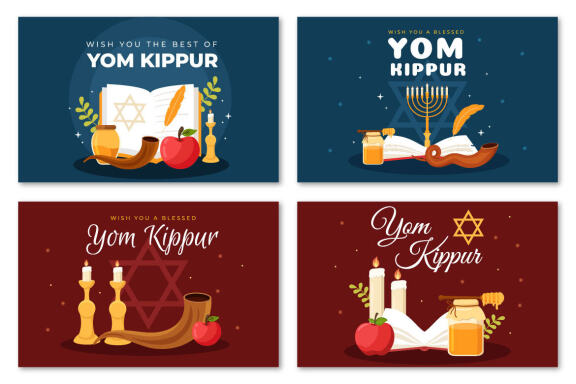 13 Yom Kippur Day Celebration Illustration