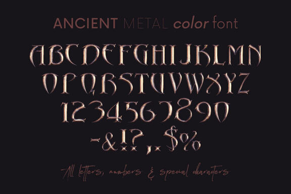 Ancient Metal - Color Font