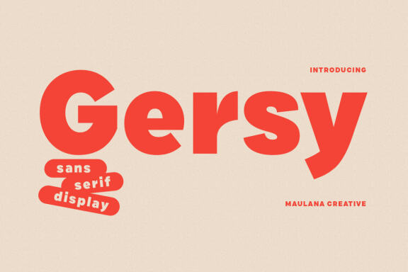 Gersy Sans Serif Display Font