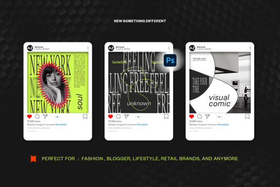Antidesign Instagram Template | PSD 