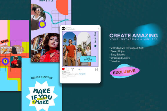 Summer-ETC Instagram Template | PSD