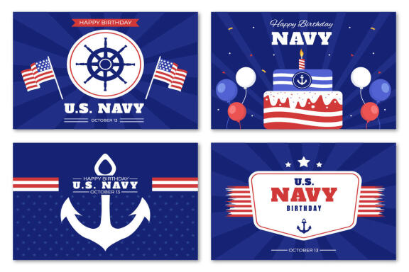 13 U.S. Navy Birthday Illustration