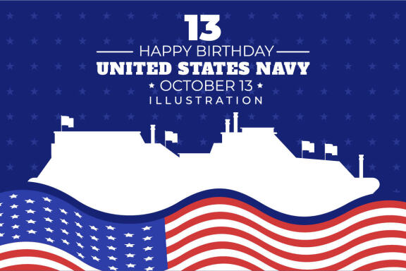 13 U.S. Navy Birthday Illustration