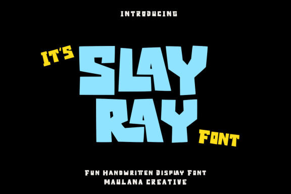 Slayray Bouncy Display Font