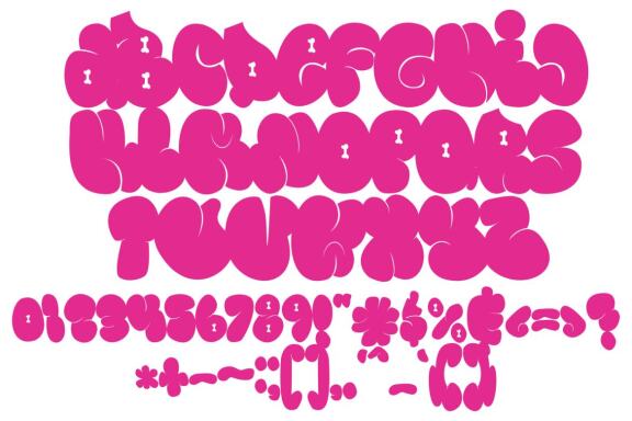 Monk Bones - Bubble Graffiti Font