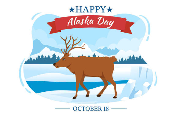 15 Happy Alaska Day Illustration