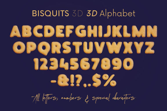 Bisquits - 3D Lettering