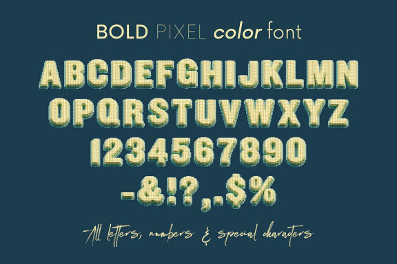 Bold Pixel - Color Font