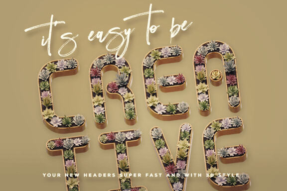 Succulent in Pot - Color Font