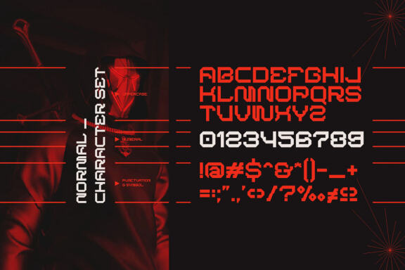 BARKMO-36 - Futuristic Mecha Font