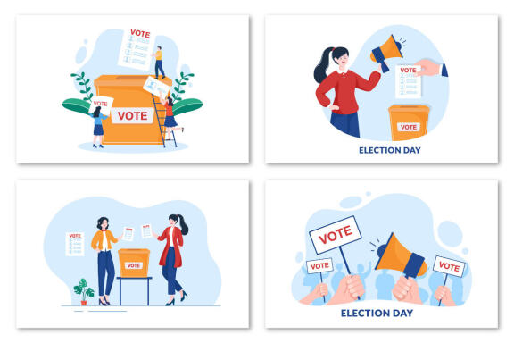 14 Election Day Political Illustration