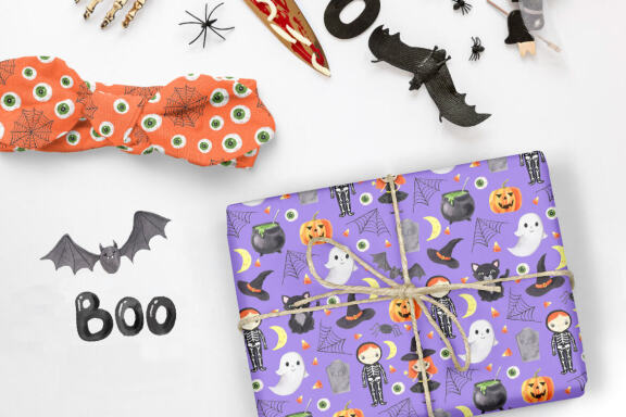 Watercolor Halloween Digital Papers Pack