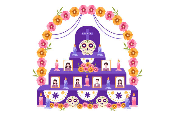 10 Dia De Los Muertos or Day of the Dead Illustration