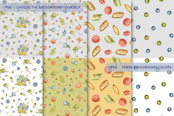 Knitting watercolor collection