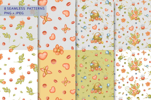 Knitting watercolor collection