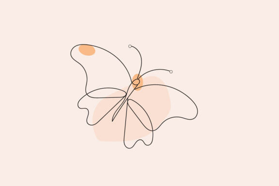 Butterfly line art design