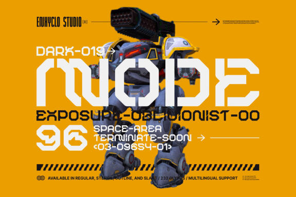 ROBMAX36 - Futuristic Mecha Font