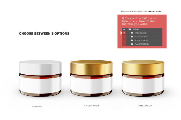 Amber Glass Jar - PSD Mockup