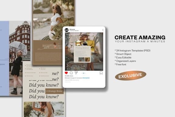 Basic Brand Instagram Template | PSD