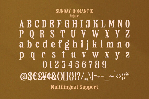 Sunday Romantic - Condensed Serif