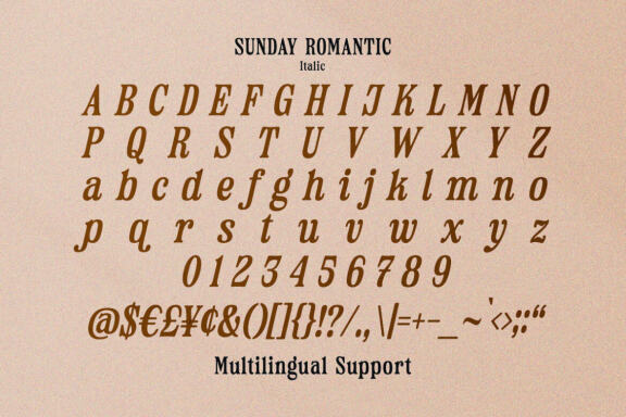 Sunday Romantic - Condensed Serif