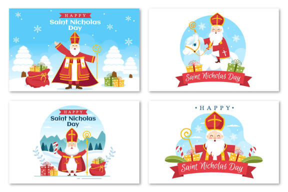15 Saint Nicholas Day or Sinterklaas Illustration