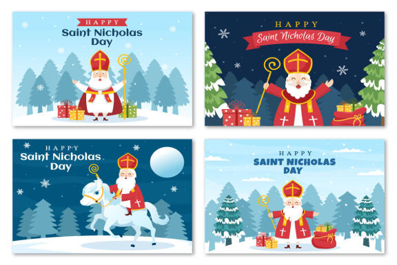 15 Saint Nicholas Day or Sinterklaas Illustration