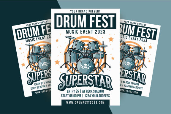 Drum Fest Flyer Template