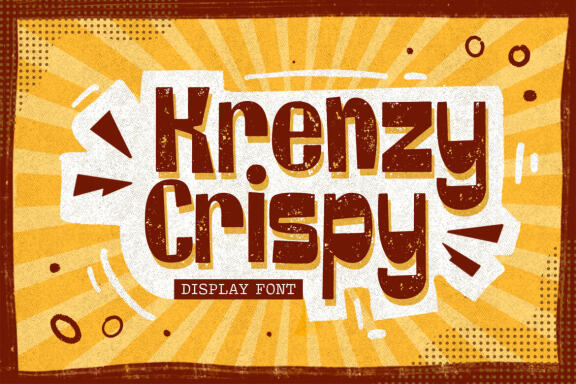 Krenzy Crispy - Crunchy Display Font