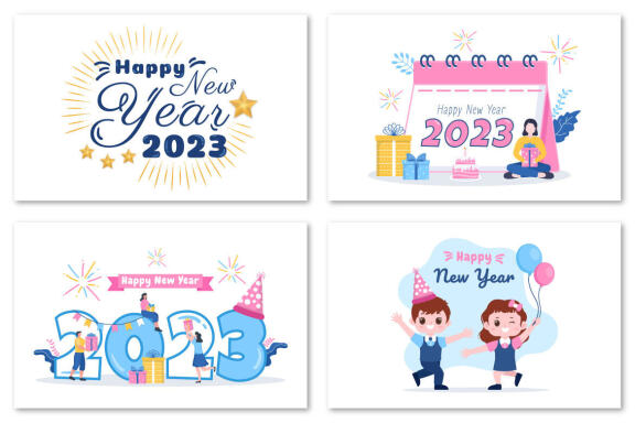 12 Happy New Year 2023 Illustration