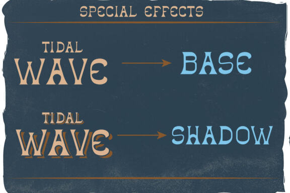 Tidal wave font