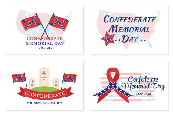 10 Confederate Memorial Day Illustration