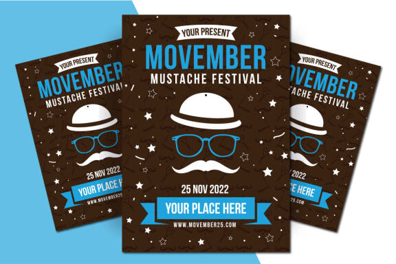 Movember Mustache Festival Flyer