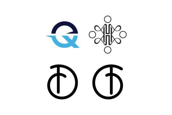 Q H DZ - Free Logo Shapes