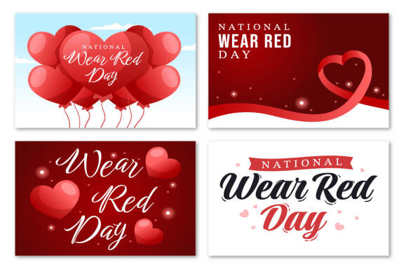 12 National Wear Red Day Illustration