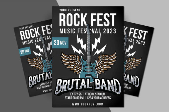 Rock Fest Flyer Template