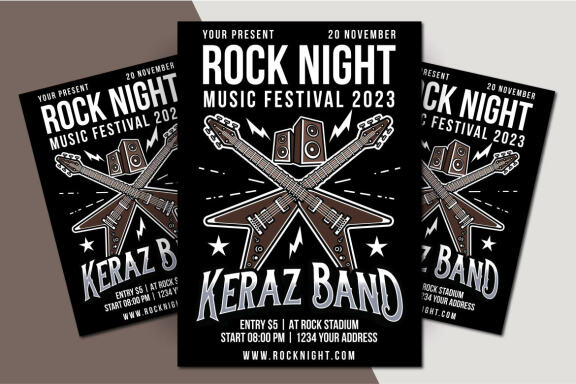 Rock Night Flyer Template